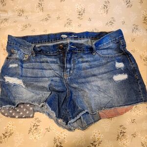 OLD Navy jean shorts. Size 14.